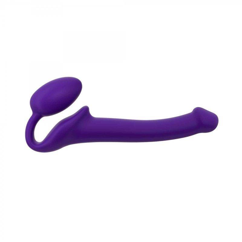 arnrs dildo strap on flexible silicona suave violeta s
