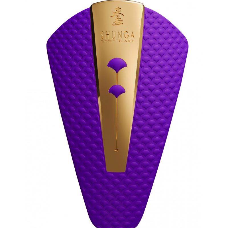shunga vibrador masajeador obi usb lila